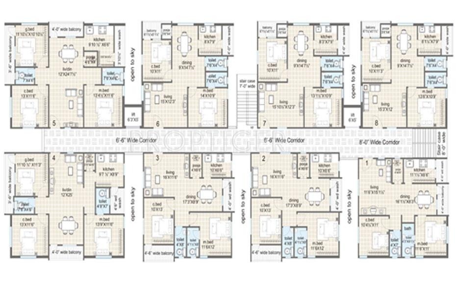 residency Single Tower Cluster Plan
