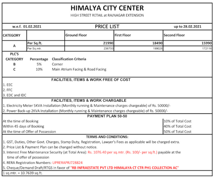 city-center Construction Linked Payment (CLP) Payment Plan
