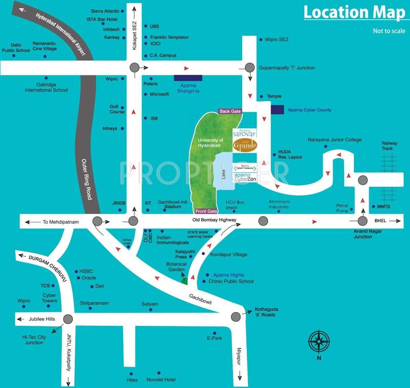  sarovar grande Images for Location Plan of Aparna Sarovar Grande