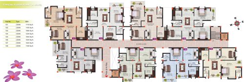  bapuji-height A Wing Cluster Plan from 1st to 4th Floor