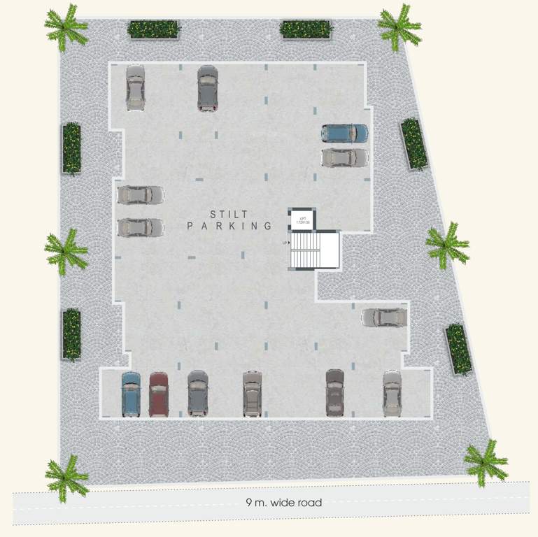  gajanan residency Cluster Plan for ground Floor