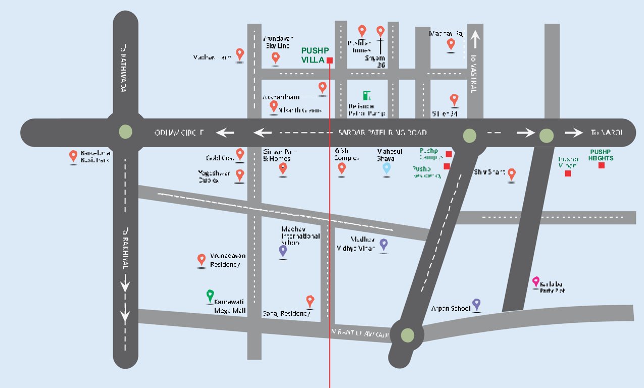 pushp villa Location Plan