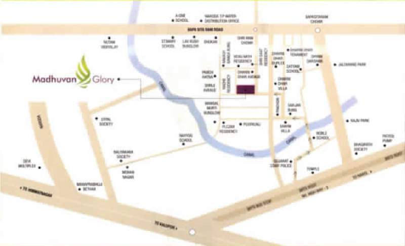  madhuvan glory phase i block f i j Location Plan
