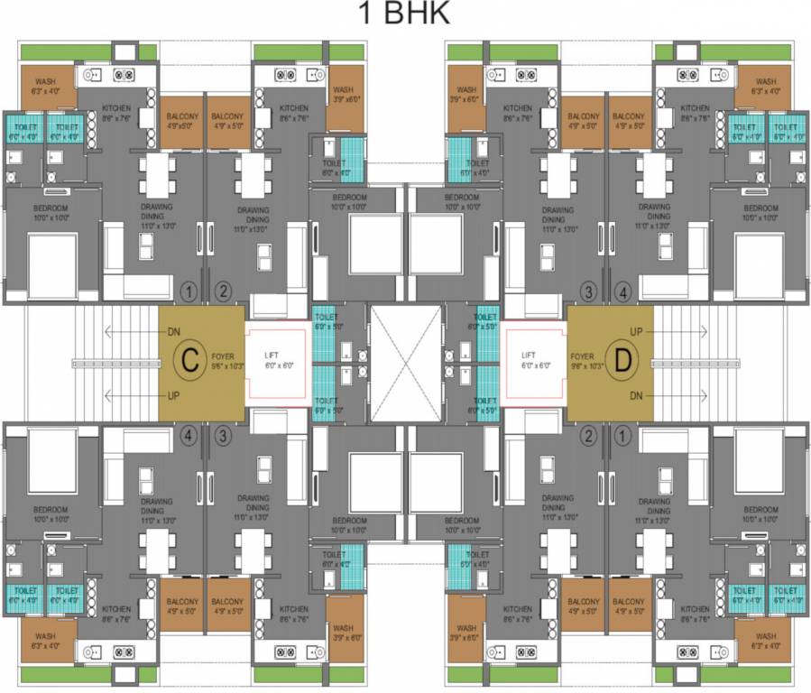  crystal Tower A Cluster Plan