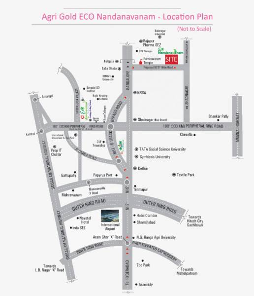  agri-gold-eco-nandanavanam Location Plan