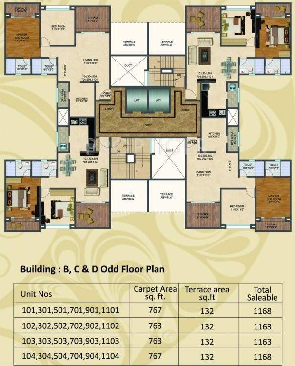  downtown Images for Cluster Plan of Kolte Patil Downtown