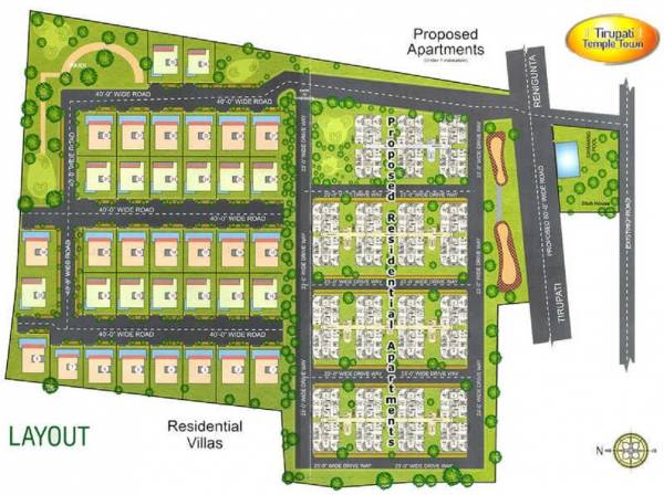 Layout Plan tirupati-temple-town Layout Plan