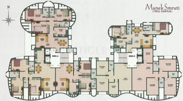  manek-smruti Wing-A Cluster Plan