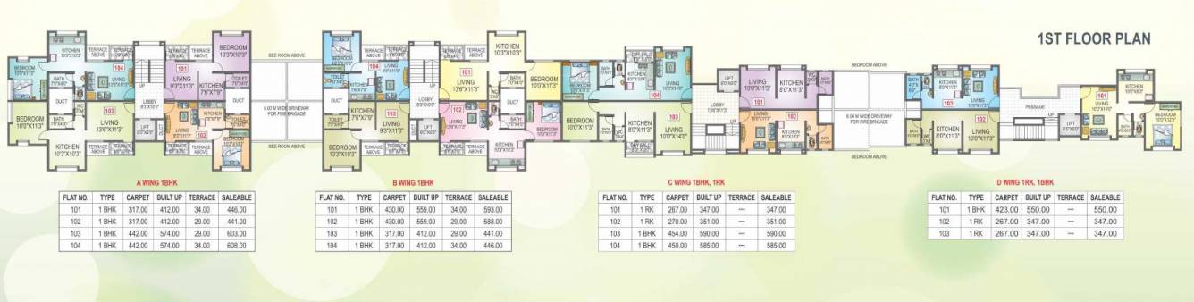 sai niranjan Tower A Cluster Plan for 1st Floor