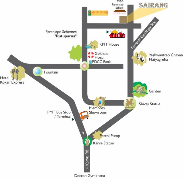  sairang Images for Location Plan of Paranjape Sairang
