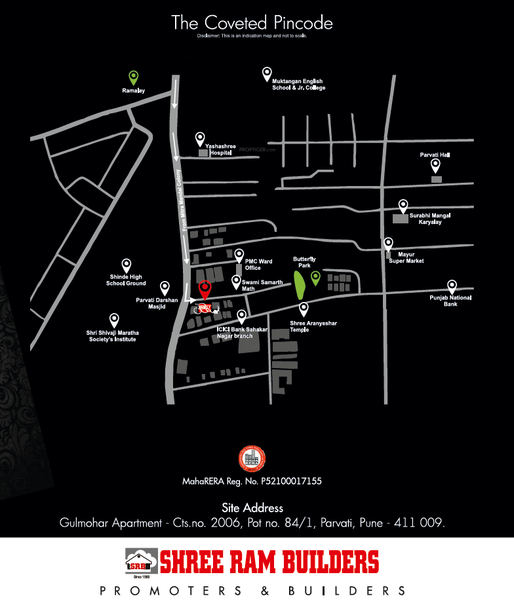  gulmohar-apartment Location Plan