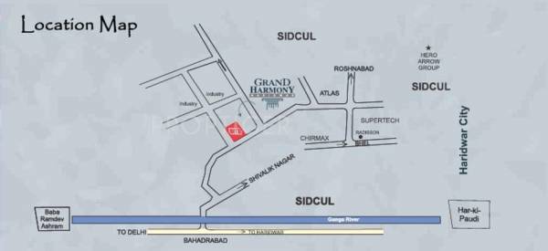 Skyline Infratech Grand Harmony Location Plan