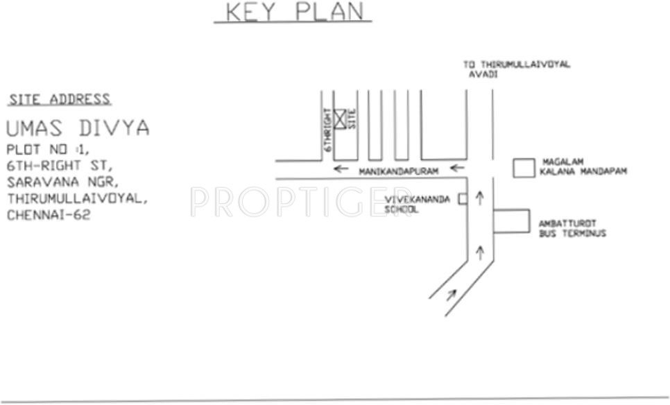 Uma Builders Divya Location Plan