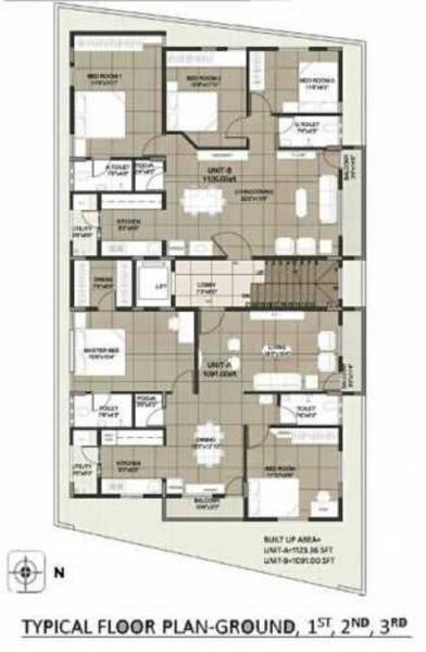  sai-shradha Cluster Plan from 1st to 3rd Floor