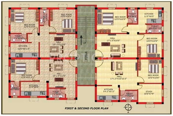 Images for Cluster Plan of MS Builders Mithra Flats