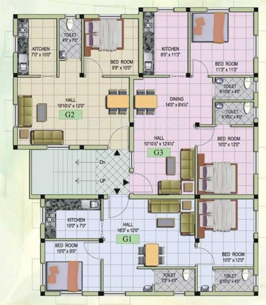 Images for Cluster Plan of MS Builders Mithra Flats