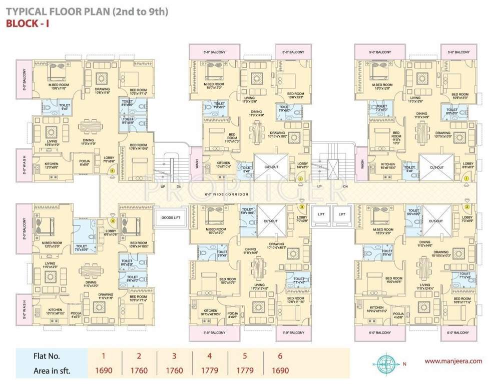 Images for Cluster Plan of Manjeera Diamond Towers