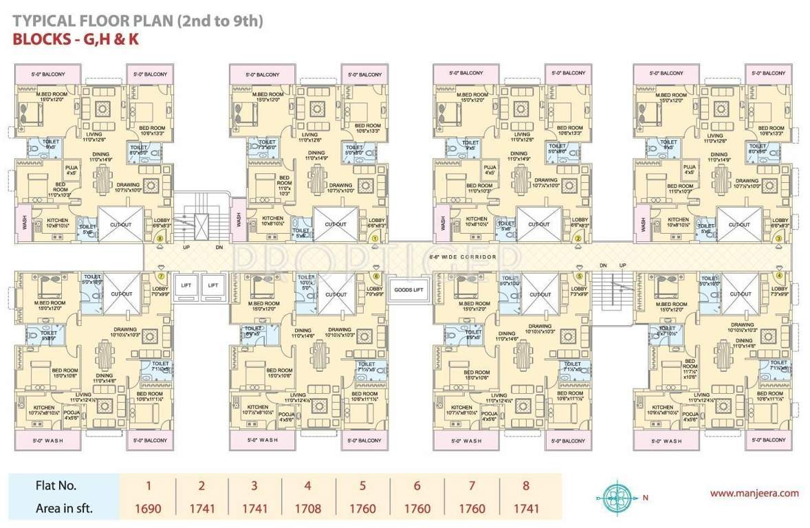 Images for Cluster Plan of Manjeera Diamond Towers