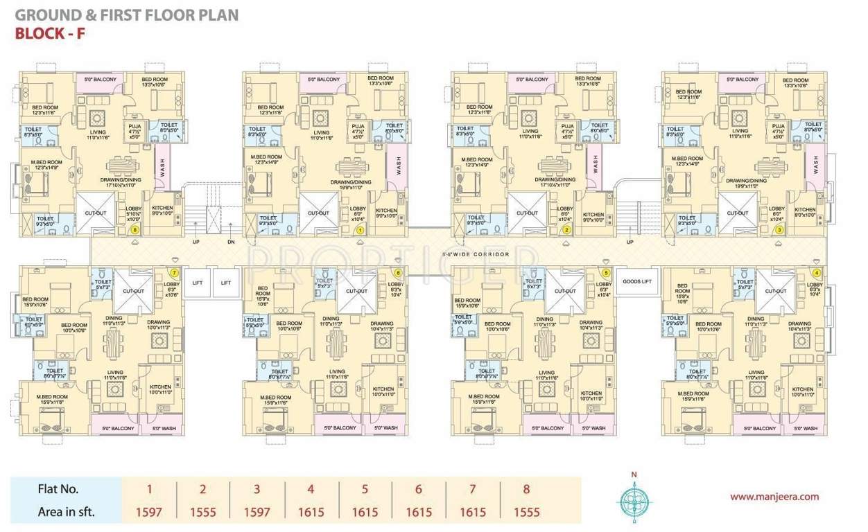 Images for Cluster Plan of Manjeera Diamond Towers