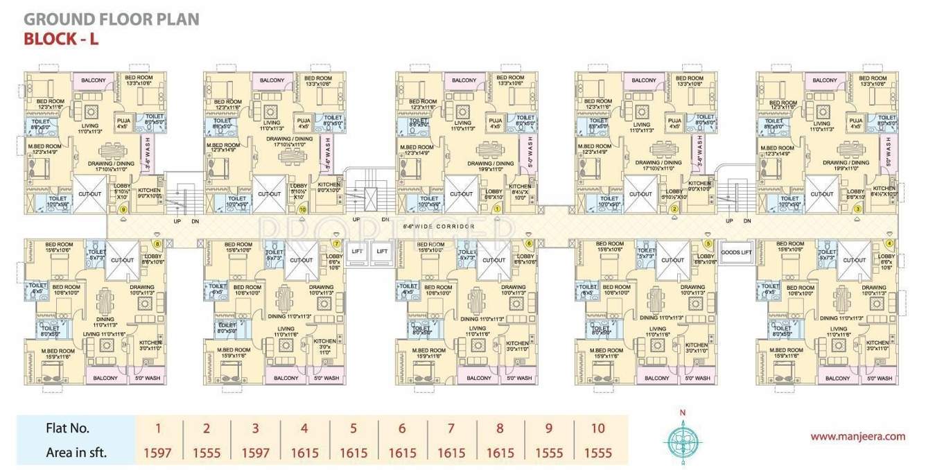 Images for Cluster Plan of Manjeera Diamond Towers