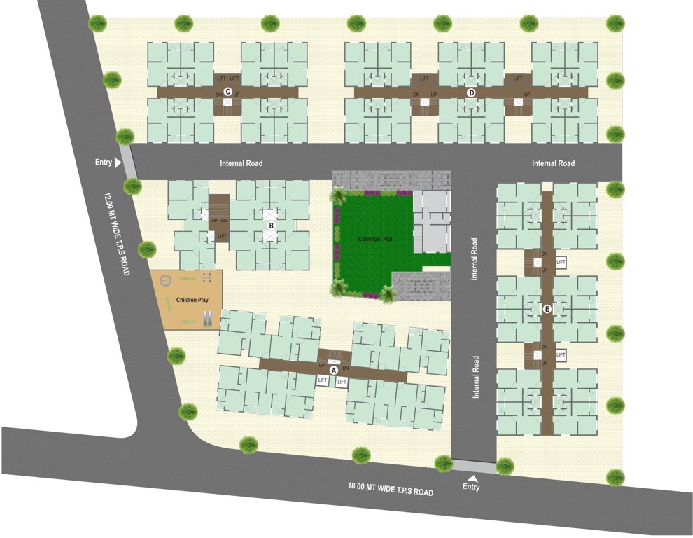  heights Images for Cluster Plan of Maruti Heights
