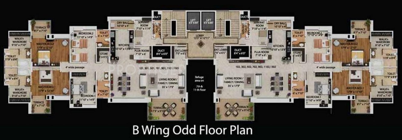  aryan Wing C Cluster Plan