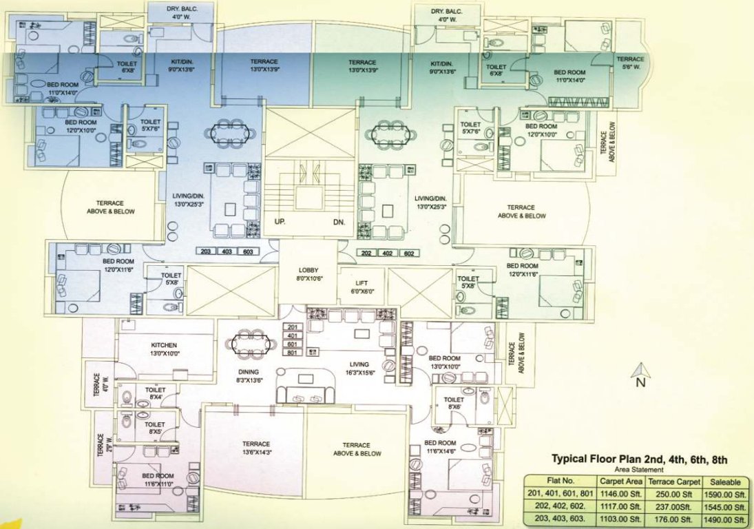  blossom Typical Even Floor Plan Of Blossom