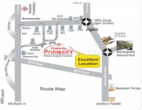 Images for Location Plan of Abhyudaya Projects Celebrity Primecity