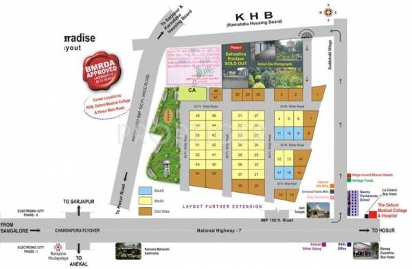 Abhyudaya Projects Sahasthra Paaradise Layout Plan