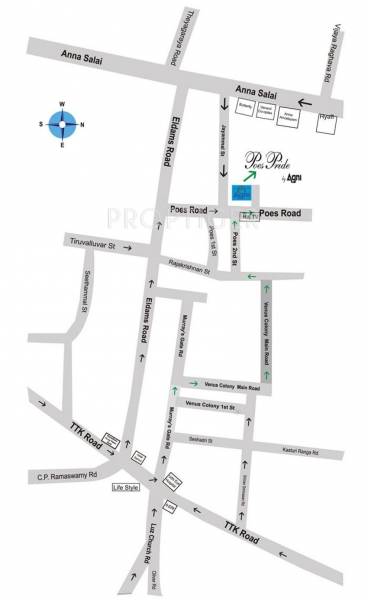 Agni Estates Poes Pride Location Plan