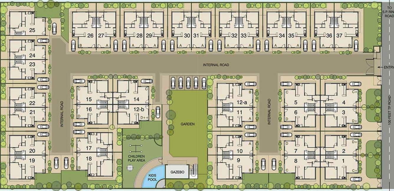  bungalows Images for Layout Plan of Madhav Bungalows