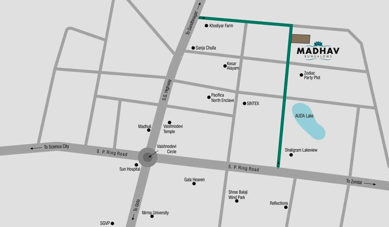  bungalows Images for Location Plan of Madhav Bungalows