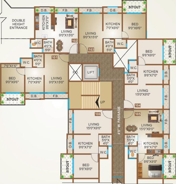 Images for Cluster Plan of Dharti Mira Dharti Heights