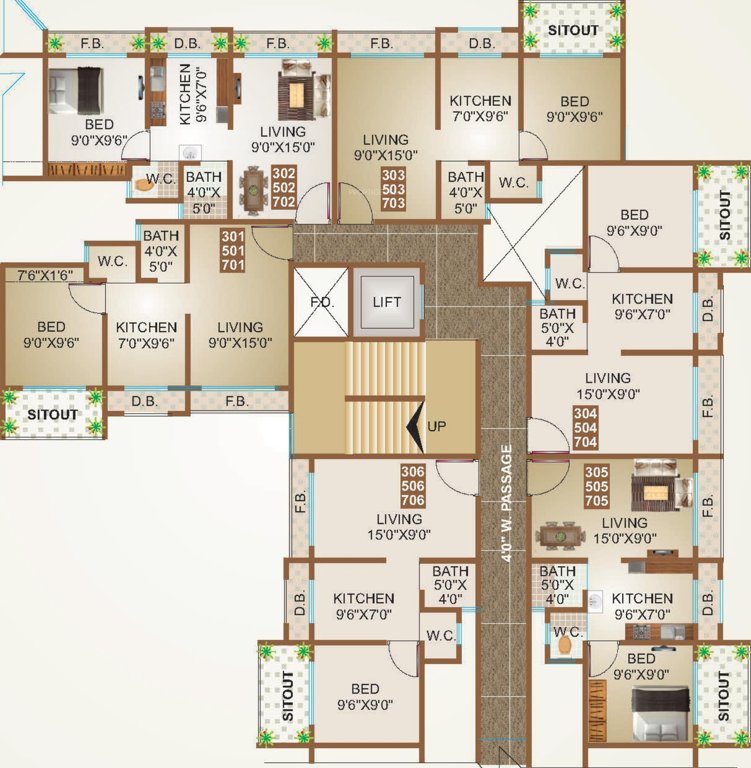 Images for Cluster Plan of Dharti Mira Dharti Heights