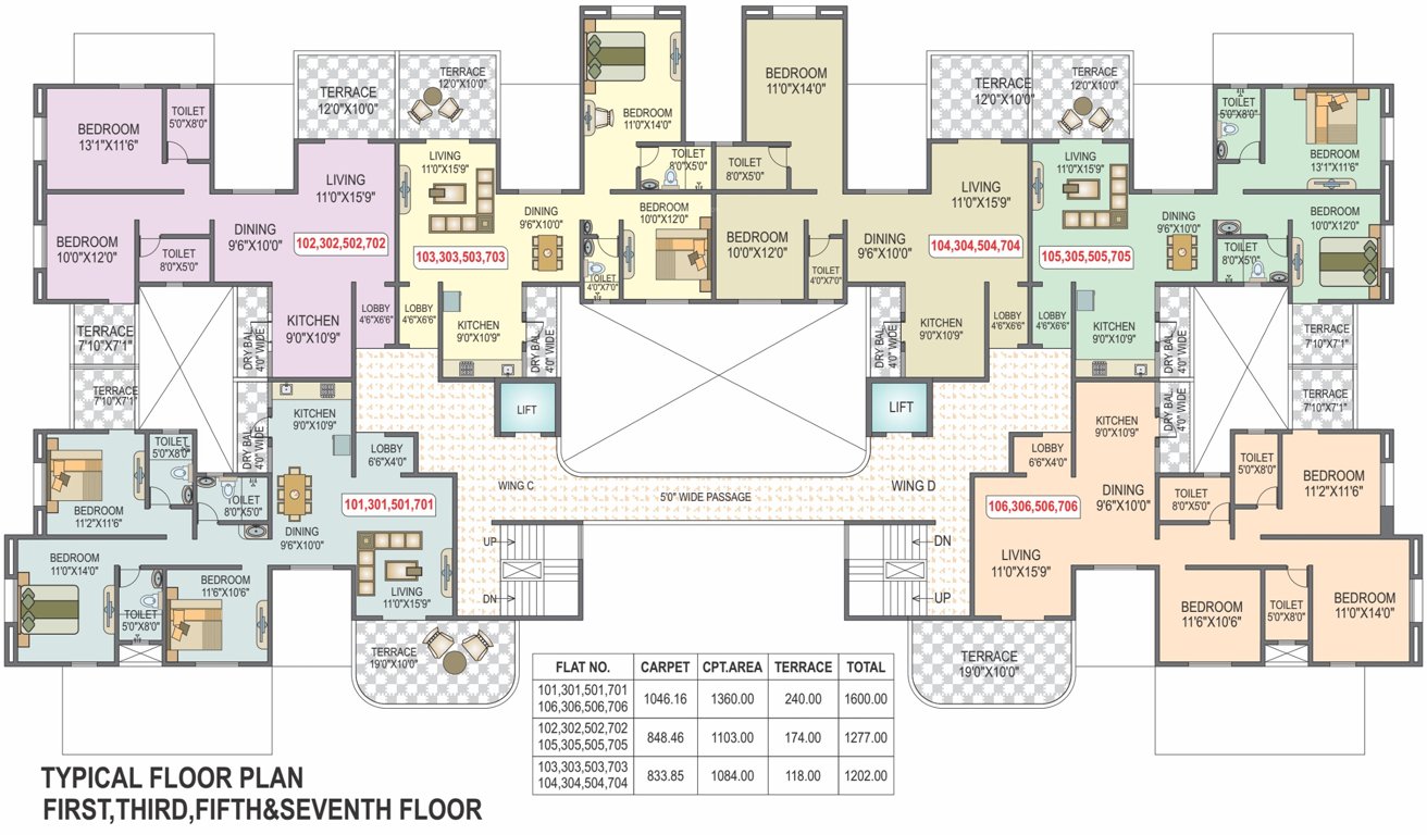 Images for Cluster Plan of Venus Krushna Park C Wing