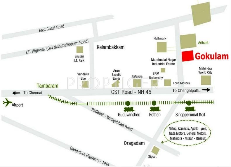 UM Developers Gokulam Phase 2 Location Plan