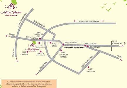 abw group aditya niketan location plan 273530