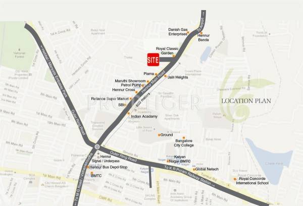 Pegasus Properties Vrushabhadri Willows Location Plan