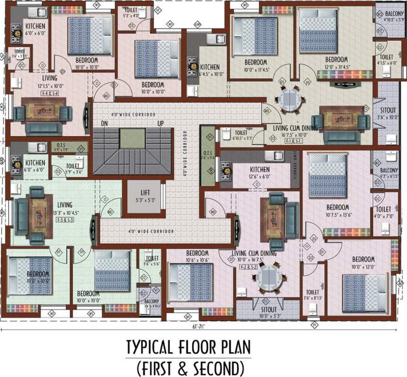 Images for Cluster Plan of Ganthimathi Gautham Apartments