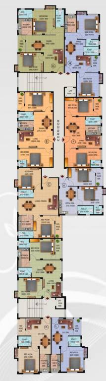 athena palace Cluster Plan for 3rd Floor