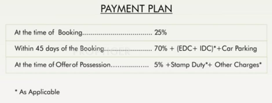 Tulip Infratech White Payment Plan Payment Plan