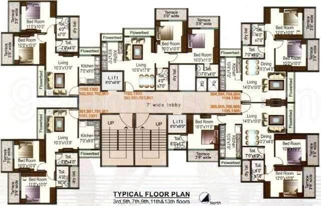  hira laxmi heights Hira Laxmi Heights Cluster Plan