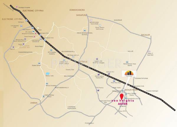 Neo Heights Builders Aster Location Plan