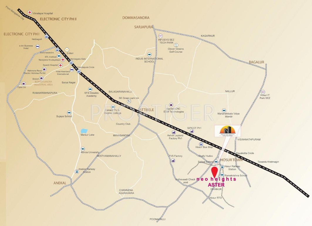 Neo Heights Builders Aster Location Plan