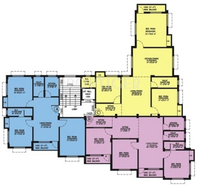  regency Single Tower Cluster Plan