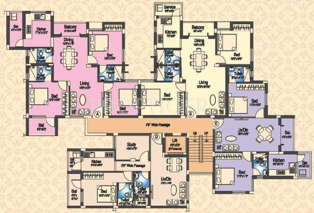  meadows Images for Cluster Plan of Sreerosh Meadows
