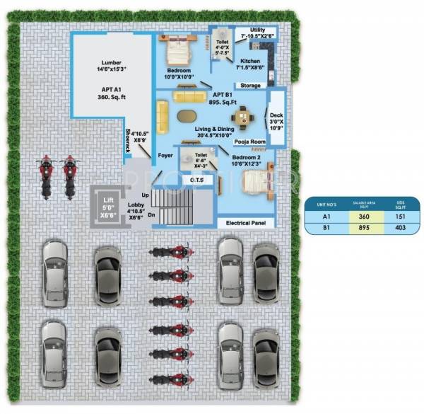 Images for Cluster Plan of Kalpana Constructions Chennai Royal Castle