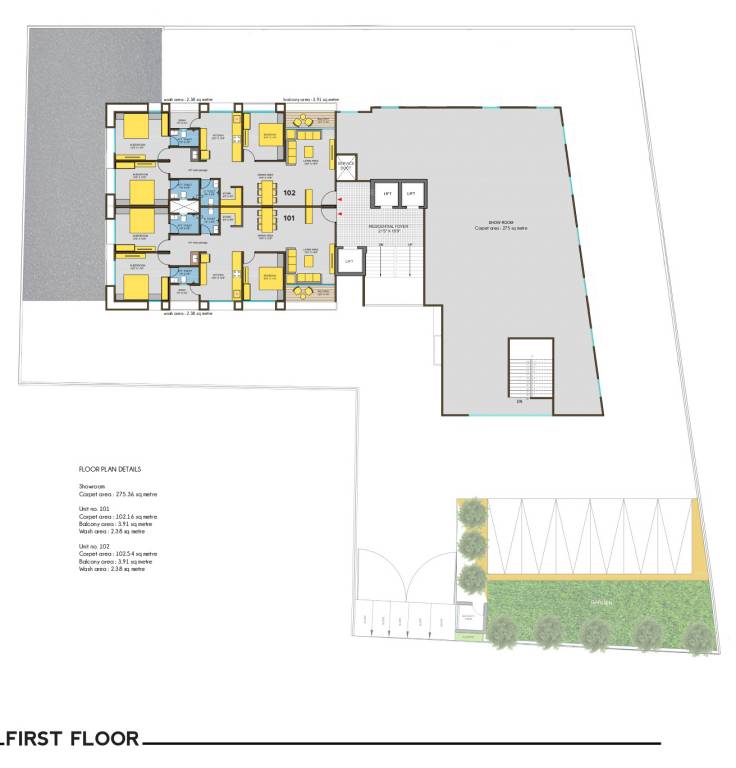  elegance Elegance First Floor Cluster Plan