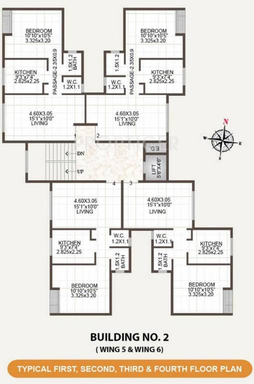  residency 2 Building 1,Wing 2 Cluster Plan