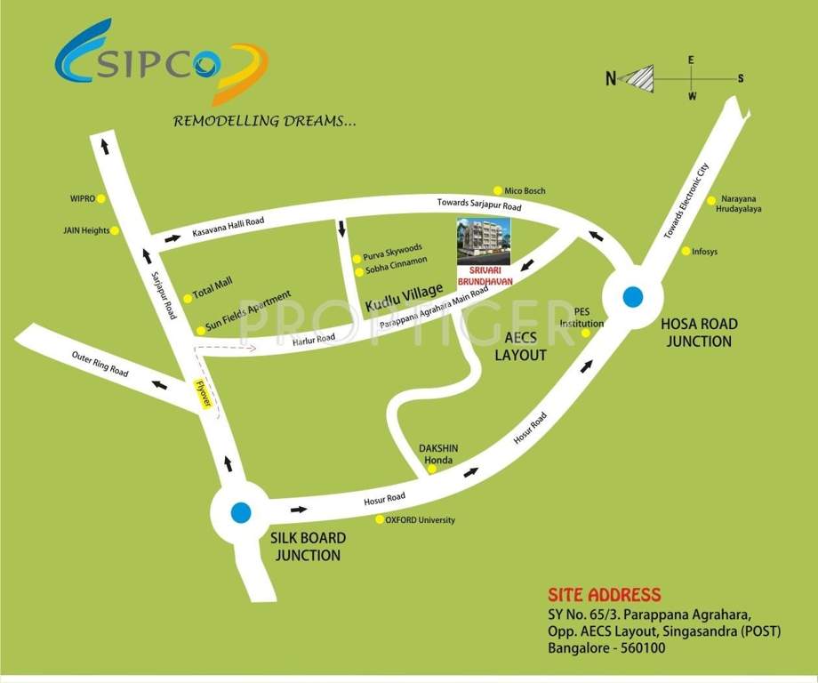 brundhavan Images for Location Plan of Srivari Brundhavan